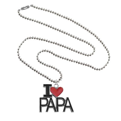 Menjewell Father's Day Special Through Multicolor Stylish "I Love You Papa" Design Pendant