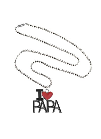 Menjewell Father's Day Special Through Multicolor Stylish "I Love You Papa" Design Pendant