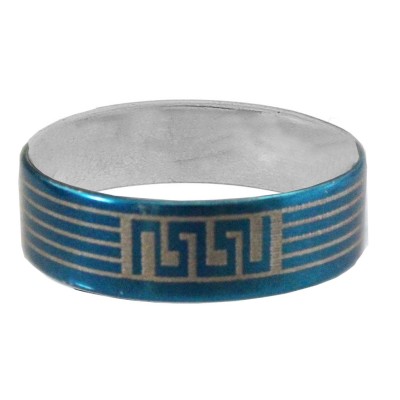 Blue  Thumb Band Fashion Ring 