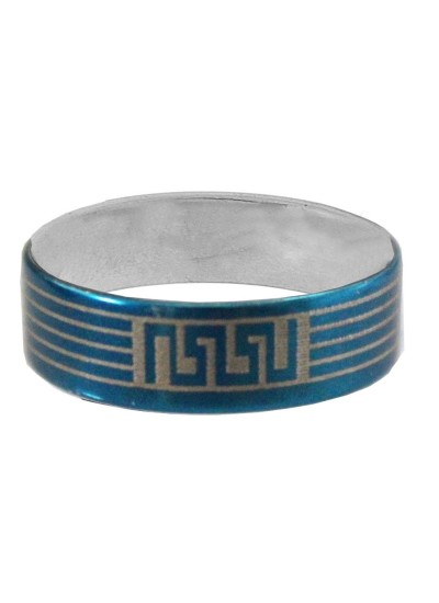 Blue  Thumb Band Fashion Ring 