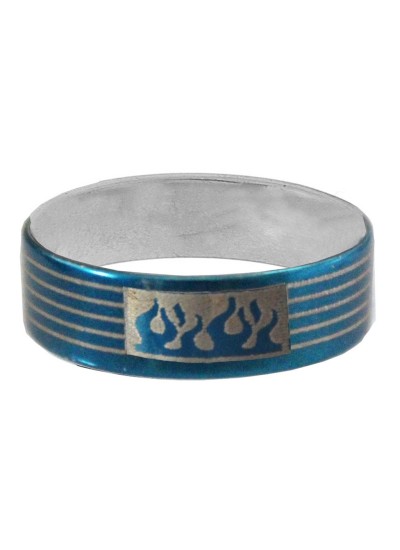 Blue  Thumb Band Fashion Ring 