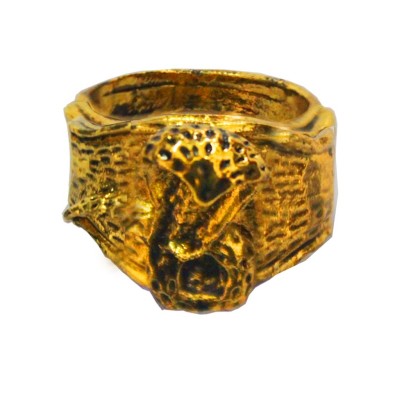 Gold Lord Shiva Snake Fashion Ring 
