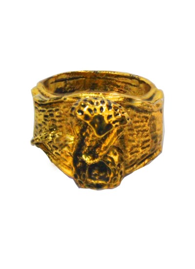 Gold Lord Shiva Snake Fashion Ring 