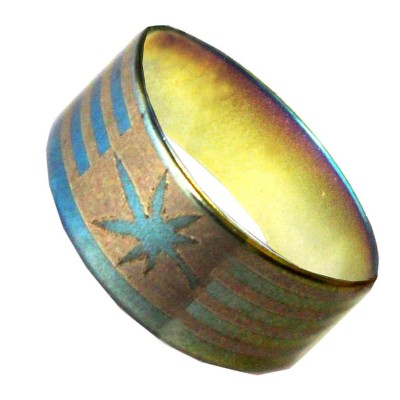 Multicolor  Leaf Design Fashion Thumb Ring 