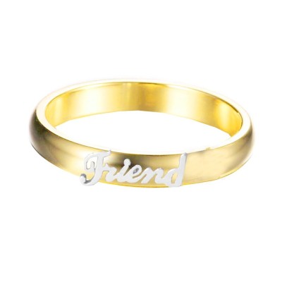 Gold::Silver  Friendship day Special  Friend Fashion Ring 