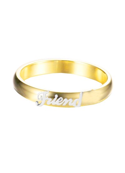 Gold::Silver  Friendship day Special  Friend Fashion Ring 