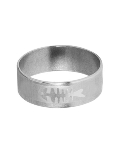 Silver  Fish Shape Design Thumb Ring 