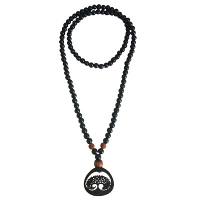 Tree Of Life Rudraksha Onyx Beads Mala