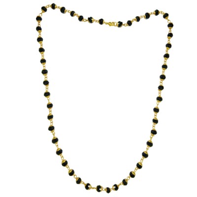 Menjewell Fantastic Collection Black::Gold Natural Beads Evil eye Protection Mala For Men 