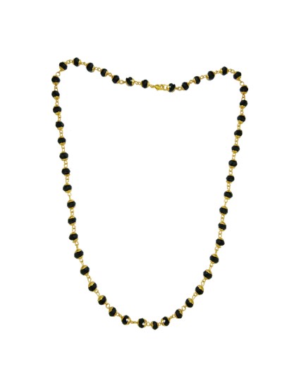 Menjewell Fantastic Collection Black::Gold Natural Beads Evil eye Protection Mala For Men 