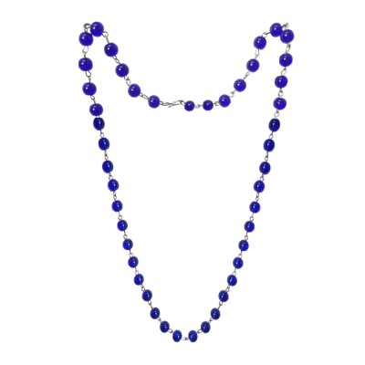 Blue Crystal Beads Mala By Menjewell 
