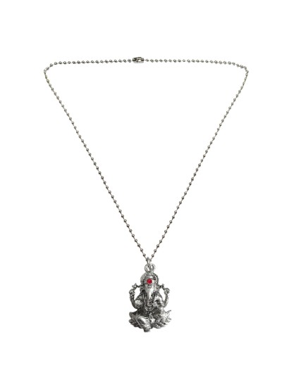 Menjewell New Collection Silver Revlis divine lord ganesha Design Pendant