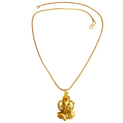 Menjewell New Collection Gold Revlis divine lord ganesha Design Pendant