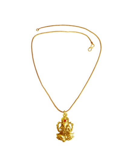 Menjewell New Collection Gold Revlis divine lord ganesha Design Pendant