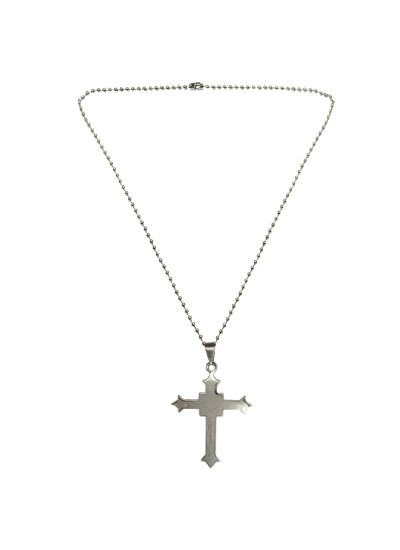 Menjewell Classic Collection Silver Unique Design Jesus Christ Cross Pendant