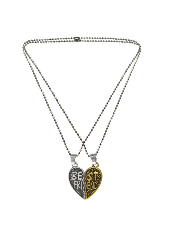 Elegant Gold::Silver Breakable Heart Fashion Broken Heart Dual Pendants