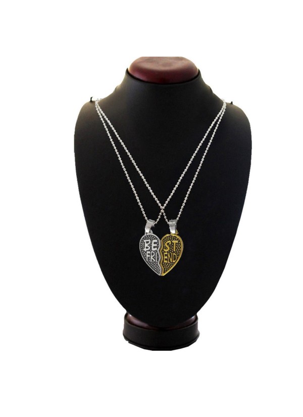 Elegant Gold::Silver Breakable Heart Fashion Broken Heart Dual Pendants