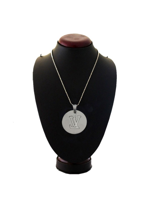 Elegant Silver V - Word In Circle Fashion Pendant