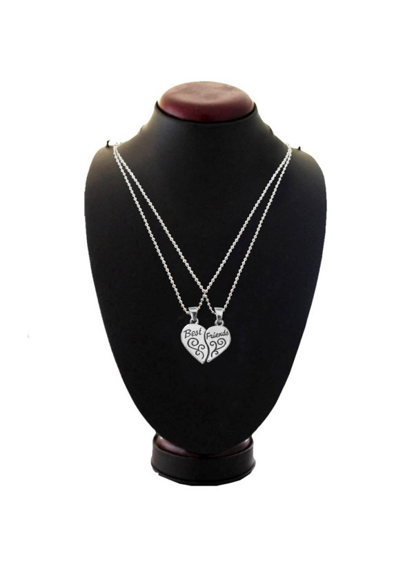 Silver Breakable Heart Fashion Broken Heart Dual Pendants