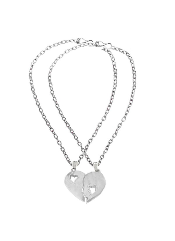Elegant Silver Breakable Heart Love Fashion Broken Heart Dual Pendants