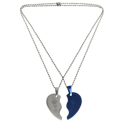 Couple Jewellery Love Broken Heart Dual Pendant