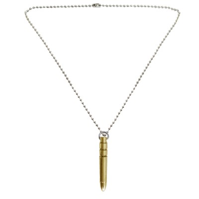 Menjewell New Collection Gold::Silver The Great Art Youth Bullet Fashion Pendant