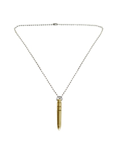 Menjewell New Collection Gold::Silver The Great Art Youth Bullet Fashion Pendant