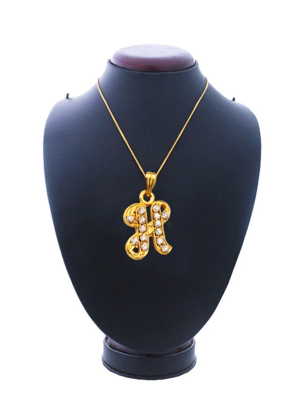 Gold  H- Alphabets Pendent 