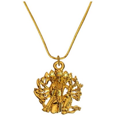 Menjewell Gold Toned Panchmukhi Hanuman Pendant