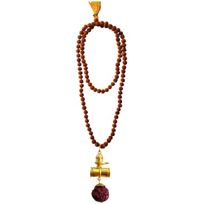 Shiva Shivling Rudraksha Damru Pendant