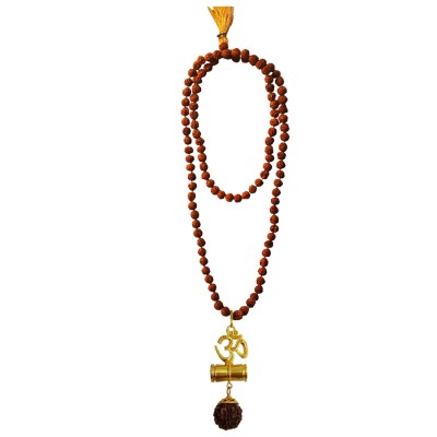 Mahadev Shiva Om Rudraksha Damru Pendant