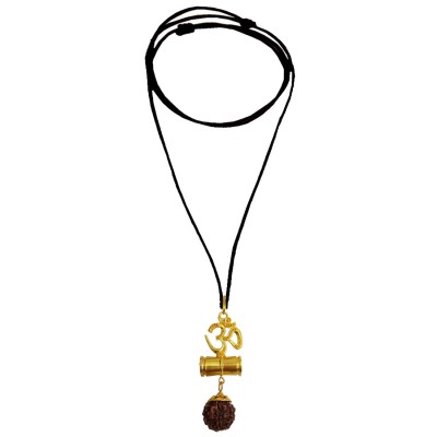 Mahadev Shiva Om Rudraksha Damru Pendant