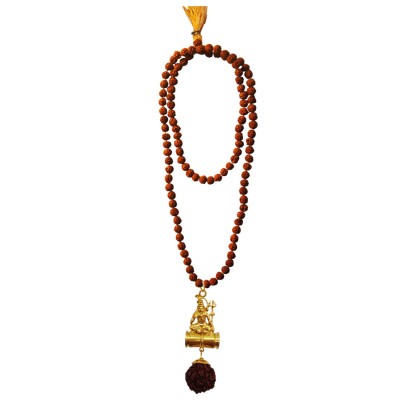 Shiv Shakti Kavach Rudraksha Damru Pendant