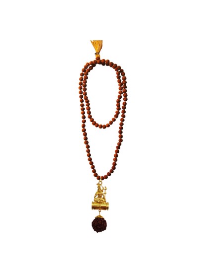 Shiv Shakti Kavach Rudraksha Damru Pendant