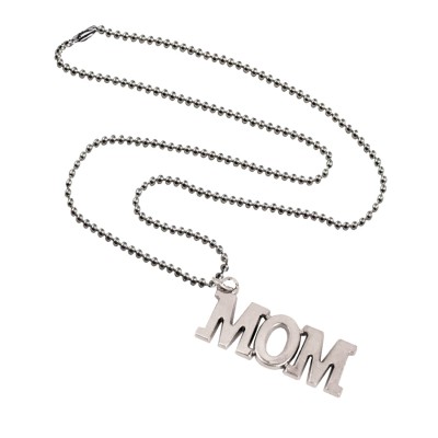 Menjewell Mothers Day Special  Silver  'MOM' Name Design Pendant