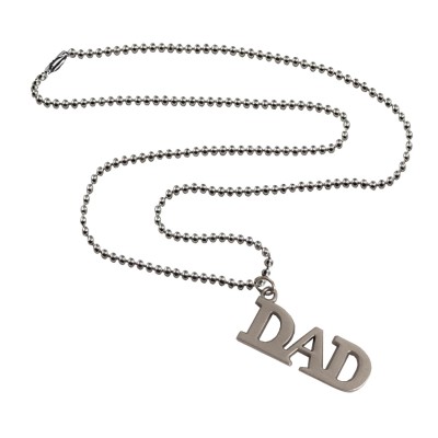 Menjewell Father Day Special  Silver  'DAD' Name Design Pendant