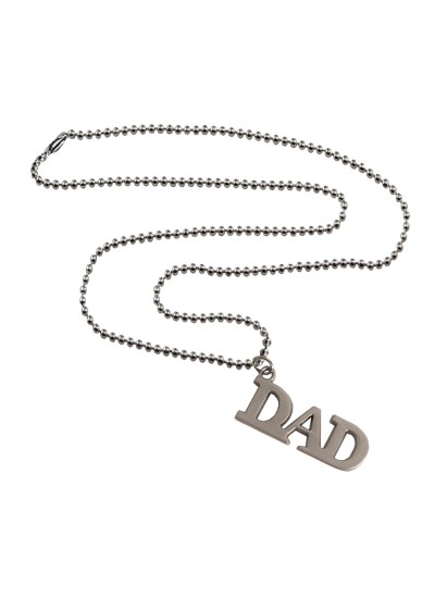 Menjewell Father Day Special  Silver  'DAD' Name Design Pendant