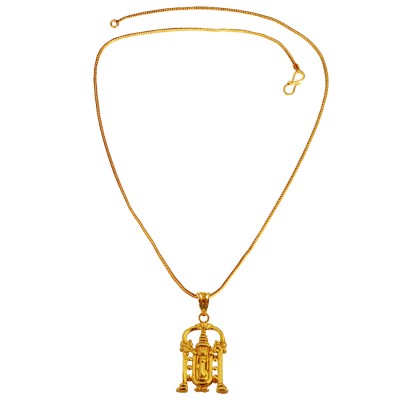 Gold Plated South Indian Lord Venkateswara Tirupati Balaji Tirumala for Men