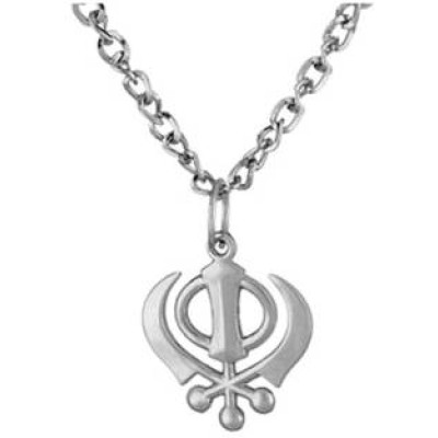 Silver Khanda Chain Pendant 