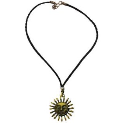 Bronze Sun Face Fashion Chain Pendant 