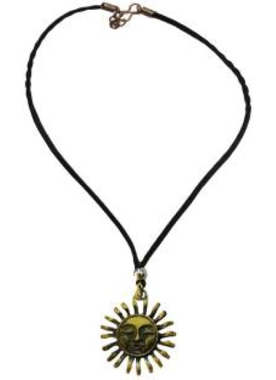 Bronze Sun Face Fashion Chain Pendant 