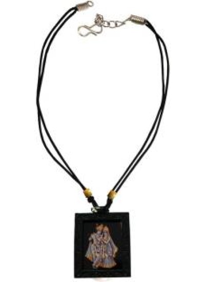 Black Radha Krishna Chain Pendant 