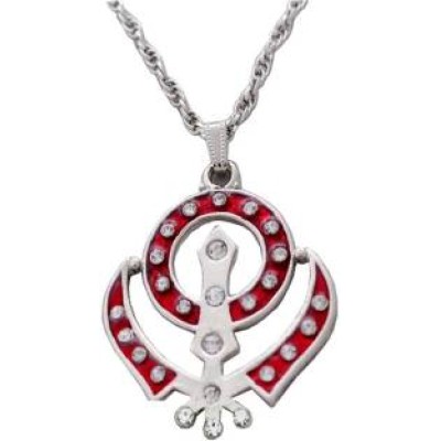 Red Khanda Chain Pendant 