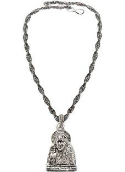 Silver Lord Sai Baba Pendant 