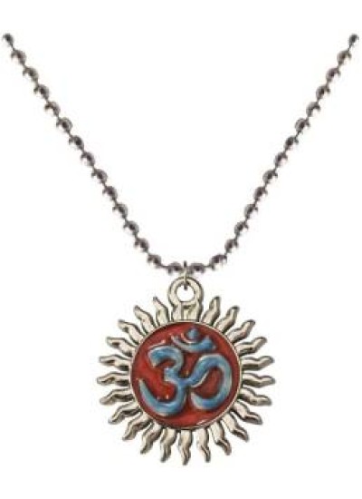 Multicolour OM Surrounded with Sun Design Pendant 