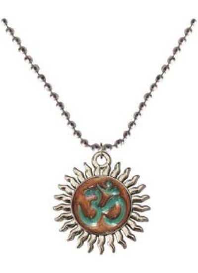 Multicolour OM Surrounded with Sun Design Pendant 