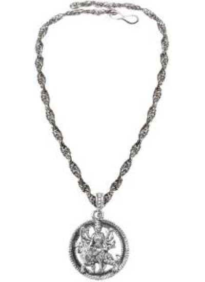 Silver  Lord Durga Mata  Pendant 