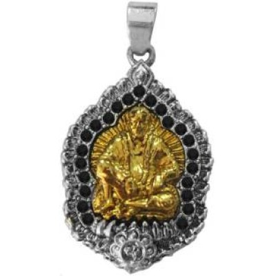 Multicolor Lord Sai Baba Stone Studded Pendant 