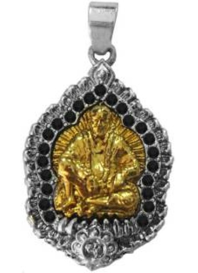 Multicolor Lord Sai Baba Stone Studded Pendant 