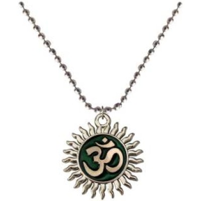 Multicolor Two sided Om Chain Pendant 